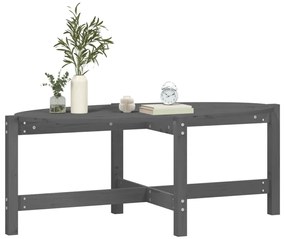 Mesa de centro 118x63x45 cm madeira de pinho maciça cinza