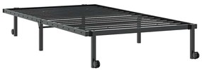 Estrutura de cama sem colchão Dobrável 107x203 cm aço preto