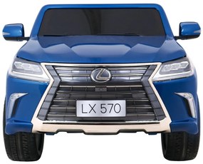 Carro elétrico para Crianças 24V 4x4 2 Lugares Lexus LX570 Rodas de EVA, Assento de couro Azul Pintado