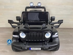 Carro eletrico crianças Jeep Wrangler Rubicon Ecrã MP4 12V 2.4G Preto Metalizado