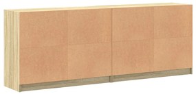 Estante c/ portas 204x37x75 cm deriv. madeira carvalho sonoma