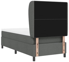 Cama Box com Colchão Cinza Escuro 90x200 cm