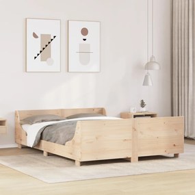 vidaXL Cama sem colchão 120x200 cm madeira de pinho maciça