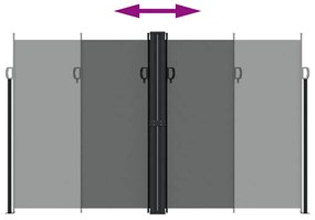 Toldo lateral retrátil 200x600 cm antracite