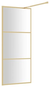 Divisória de chuveiro 80x195 cm vidro transparente ESG dourado