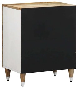 Mesa de cabeceira 50x33x60 cm madeira de mangueira maciça