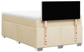 Cama boxspring com colchão 120x190 cm tecido cor creme