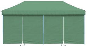 Tenda p/ festas pop-up dobrável com 4 paredes laterais verde