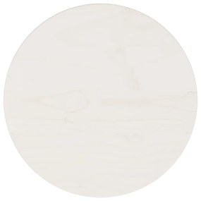 vidaXL Tampo de mesa pinho maciço Ø30x2,5 cm branco