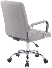 Cadeira de escritório Deli PRO em tecido com estrutura cromada 59 x 91-101 x 63 cm Cinzento