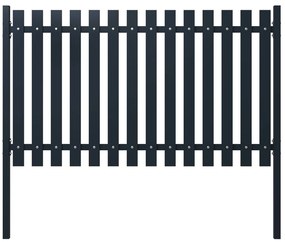 vidaXL Cerca de jardim 174,5x125 cm aço revestido a pó antracite