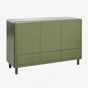 Aparador 120x40 Cm Em Aço Michigan Verde Azeitona Intenso - Sklum