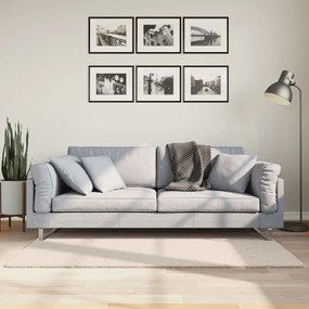 vidaXL Tapete pelo curto macio e lavável HUARTE 80x150 cm bege