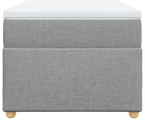 Cama com molas/colchão 80x200 cm tecido cinza-claro