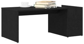 Mesa de Centro vidaXL Preta Carvalho 90x45x35 cm em Madeira de Engenha