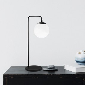 Candeeiro de Mesa Viran – Preto e Branco – 17 x 25 x 55 cm