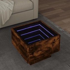 Mesa de apoio c/ LEDs 40x40x30 cm derivados de madeira