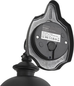 Candeeiro de Parede Exterior Clássico Preto com Vidro Transparente - Genoa