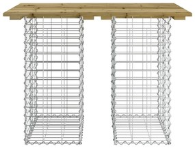 Banco de jardim c/ design gabião 100x70x72 cm pinho impregnado