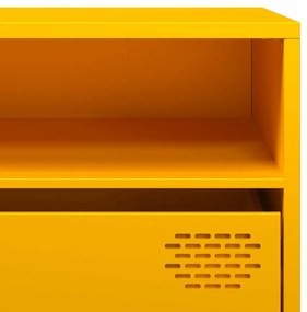 Móvel de TV 202x39x43,5 cm aço laminado a frio amarelo mostarda