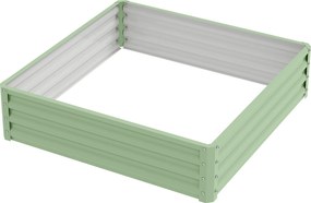 Floreira de Jardim Elevada, 120 x 120 x 30 cm, Resistente à Ferrugem, Verde-Claro