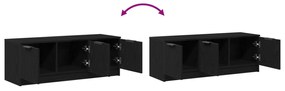 Armário para TV vidaXL Preto Carvalho 102x35x36,5 cm Madeira Engineere
