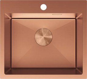 Mexen Solix lava-loiça em aço inoxidável de uma bacia 500 x 450 mm, cobre - 6402501000-65