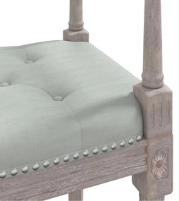 Banco 110x40x70 cm veludo cinzento-claro