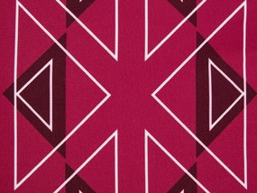 Conjunto 2 almofadas decorativas de jardim padrão geométrico rosa ⌀ 40 cm MEZZANO Beliani