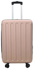 Mala Dobrável Casco Duro 24'' Rosa Dourada 43x27x66 cm ABS