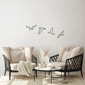 Acessório Decorativo de Parede em Metal Birds – Preto – 11 x 22 cm, 15