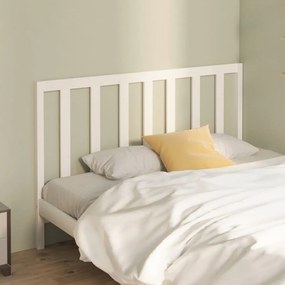 Cabeceira de cama 146x4x100 cm pinho maciço branco