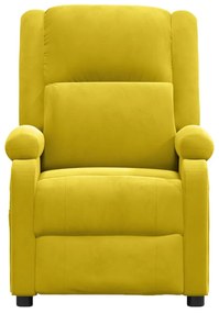 Poltrona de massagens veludo amarelo