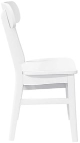 Cadeiras de jantar 2 pcs madeira de seringueira maciça branco
