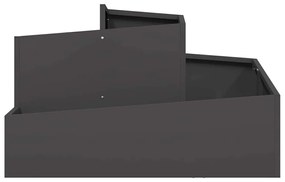 Vaso Preto 80x80x50 cm Aço Laminado a Frio