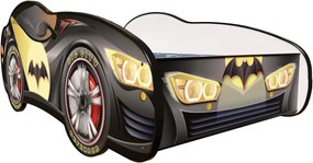 CAMA INFANTIL CRIANÇAS  C/ LEDS E OFERTA COLCHÃO ESPUMA Racing Car Herois 140 x 70 - Batman PRETO