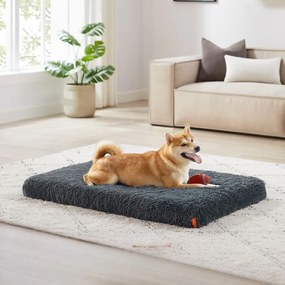 Cama de pelo para cães  XL 110 x 73 x 10 cm cinzento escuro