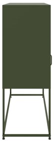 Aparador 100,5x39x107 cm aço verde-azeitona