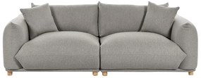 Sofá de 3 lugares em tecido cinzento claro LUVOS Beliani