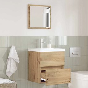 vidaXL Armário de Armazenamento de Casa de Banho Carvalho Handmade MDF