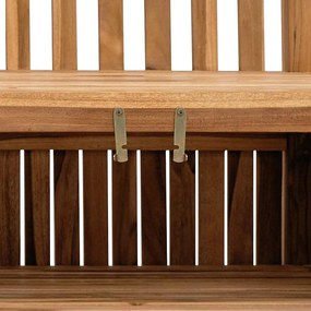 Banco de Armazenamento para Jardim Castanho 150 x 60 x 90 cm