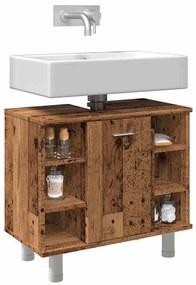 vidaXL Armário WC 60x32x53,5 cm derivados de madeira madeira velha