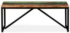Banco em madeira recuperada maciça 110x35x45 cm