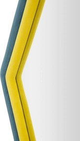 ESPELHO DE PAREDE TONY VELUDO 75X4X80 CM AZUL/AMARELO