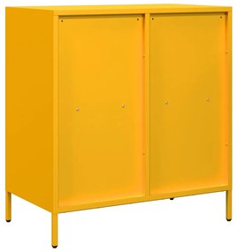 Aparador 68x39x73,5 cm aço laminado a frio amarelo mostarda