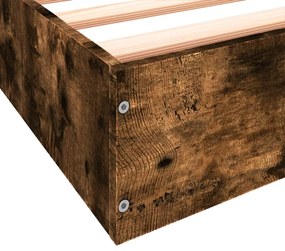 Estrutura cama s/ colchão derivados de madeira carvalho fumado