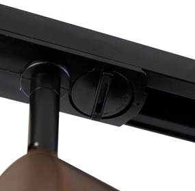 Foco de calha moderno monofásico bronze escuro - Jeana Moderno