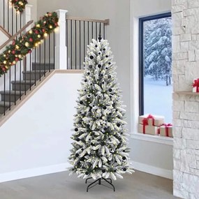 vidaXL Árvore de Natal Artificial com 300 LEDs Branco 240 cm