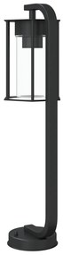 Candeeiros de chão para exterior 3 pcs 60 cm aço inox. preto