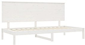 Sofá-cama sem colchão 90x200 cm madeira de pinho maciça branco